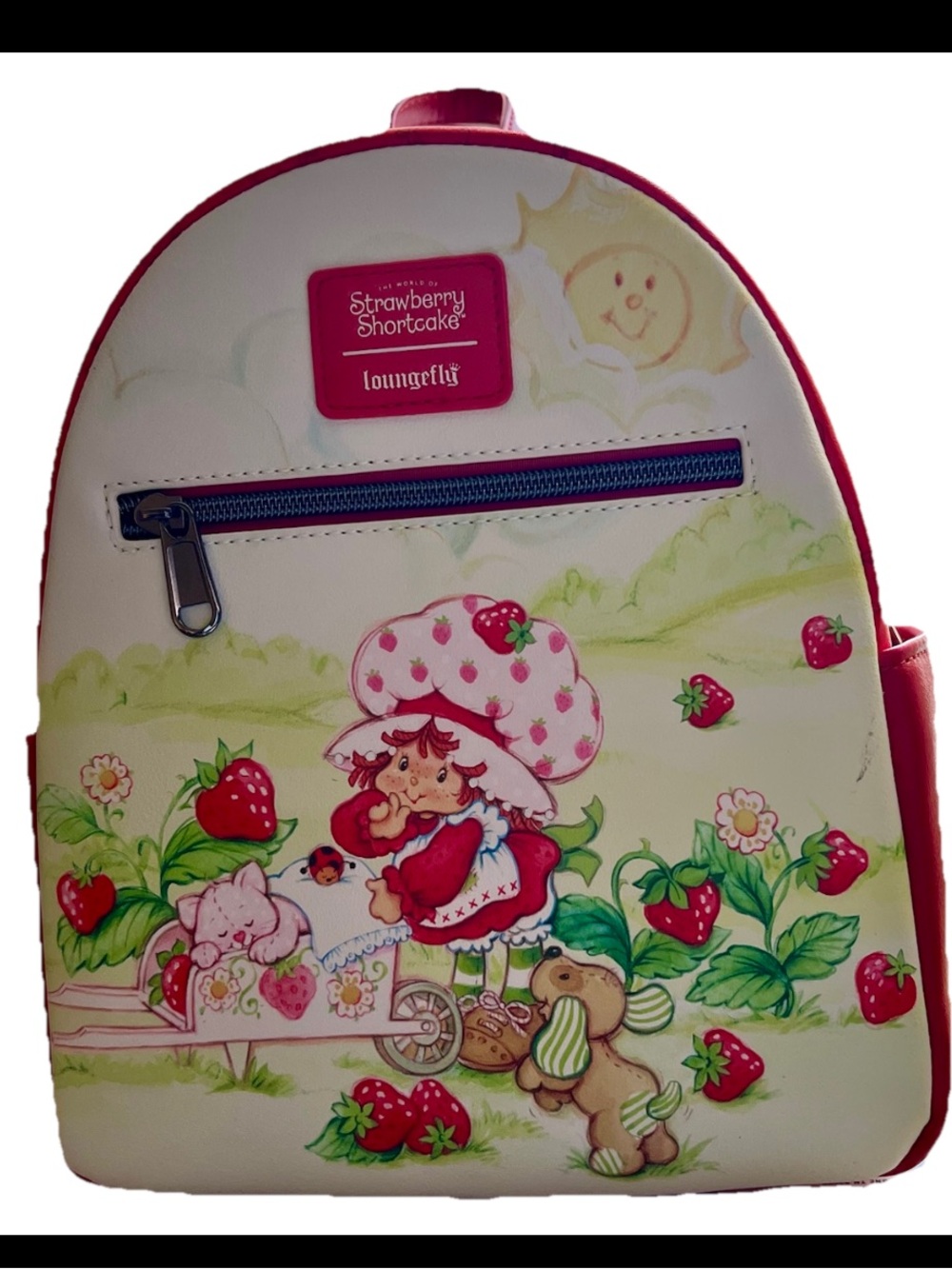Loungefly Strawberry Shortcake Cream Pink Red Backpack